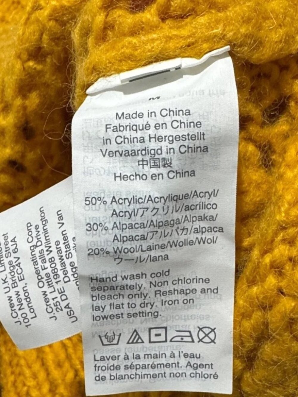 MADEWELL WINDERMERE POINTELLE KNIT MUSTARD SWEATER SIZE - Picture 4 of 7